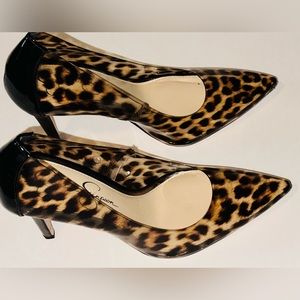 EUC Jessica Simpson Leopard Heels